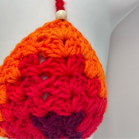 Handmade Napper brand granny square string bikini top halter adjustable any size - Picture 4 of 13